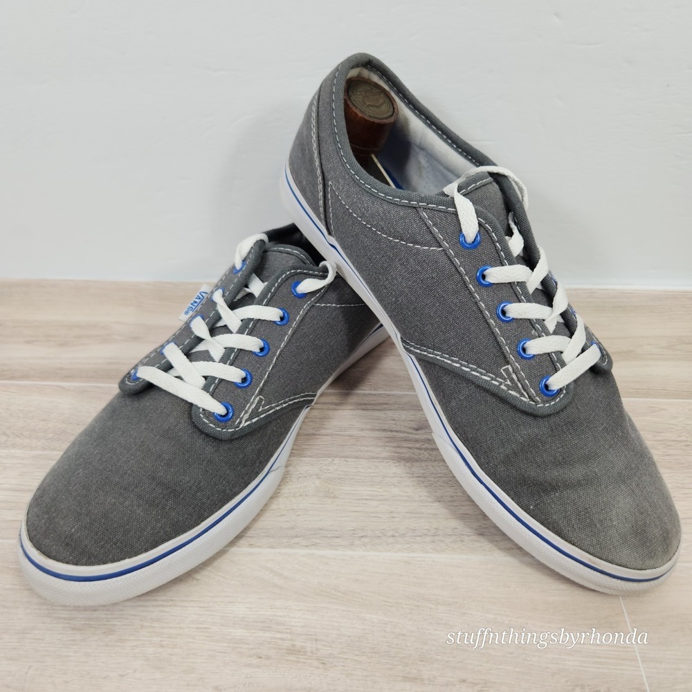 Vans Gray Lace‎ Up Sneakers/Trainers, US Size Women's 7, Canvas Great Condition!